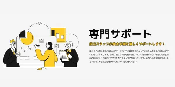 専門のスタッフが手続きをサポートしてくれる