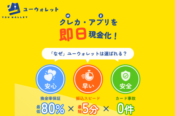 現金化業者「ユーウォレット」のトップ画像