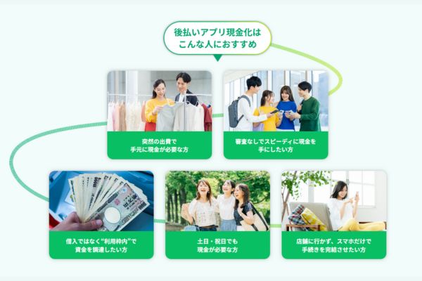 後払いアプリ現金化はこんな人におすすめ